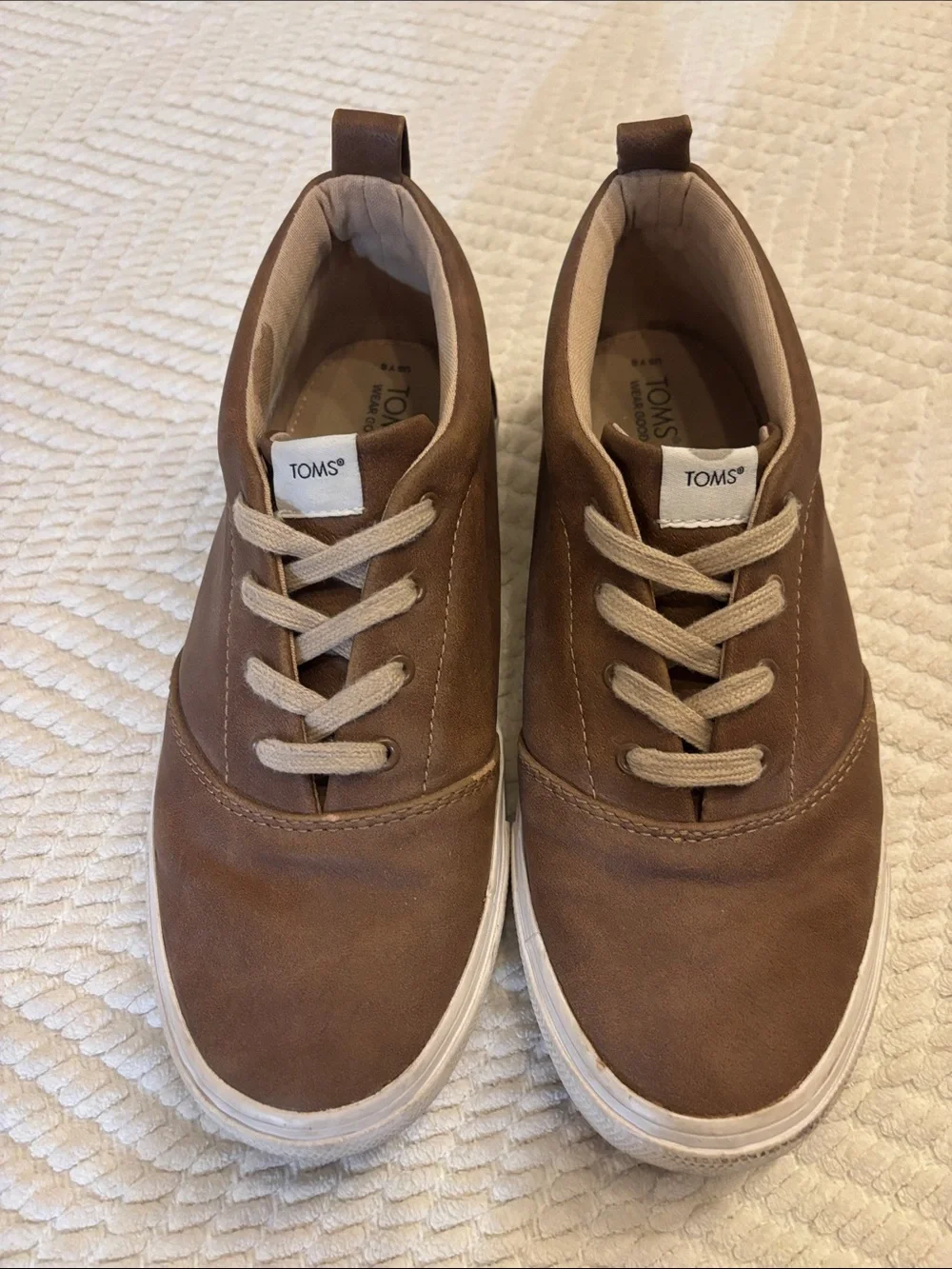 TOMS Men’s Brown Canvas Casual Lace-Up Sneakers